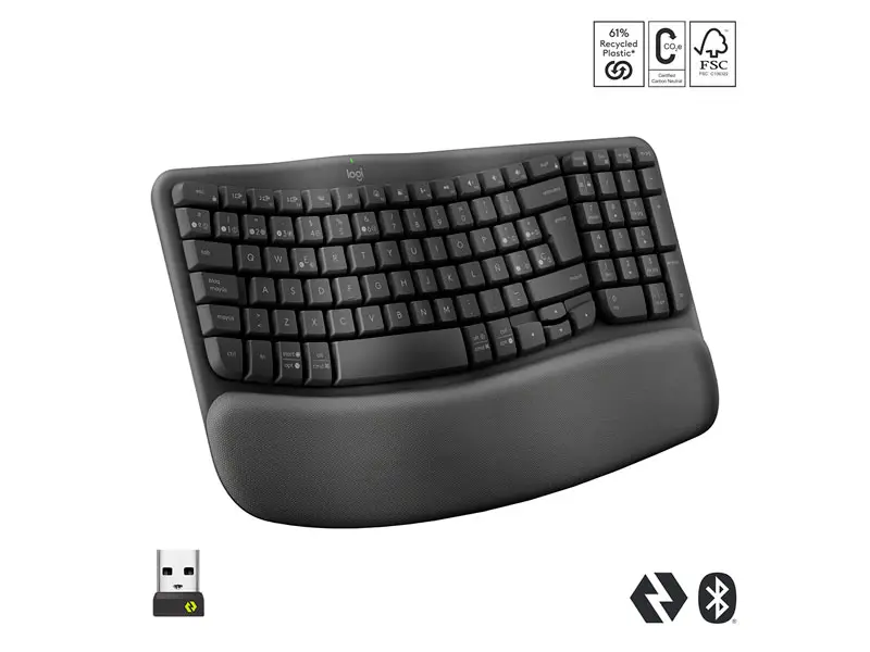 Teclados Logitech ERGO WAVE KEYS Wireless Bluetooth GraPhite - Imagen 3