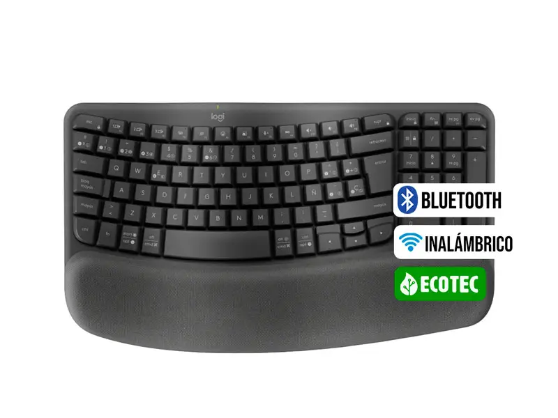 Teclados Logitech ERGO WAVE KEYS Wireless Bluetooth GraPhite