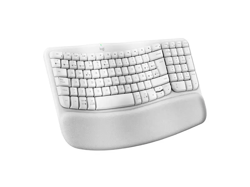 Teclados Logitech ERGONOMICO WAVE Wireless Bluetooth White - Imagen 2