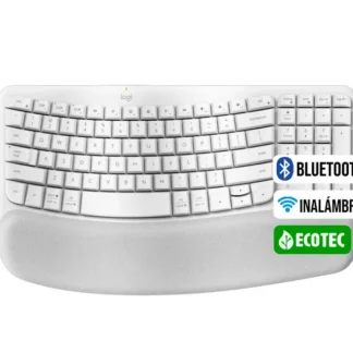 Teclados Logitech ERGONOMICO WAVE Wireless Bluetooth White