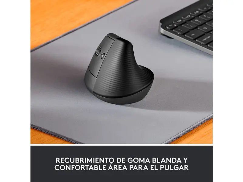 Mouse Logitech Lift Left Zurdo Vertical Ergonomico Wireless Graphit - Imagen 3