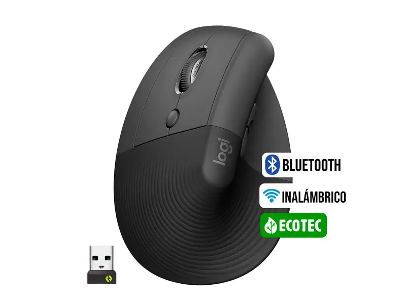 Mouse Logitech Lift Left Zurdo Vertical Ergonomico Wireless Graphit