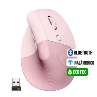 Mouse Logitech Lift Vertical Ergonomico Wireless Rose