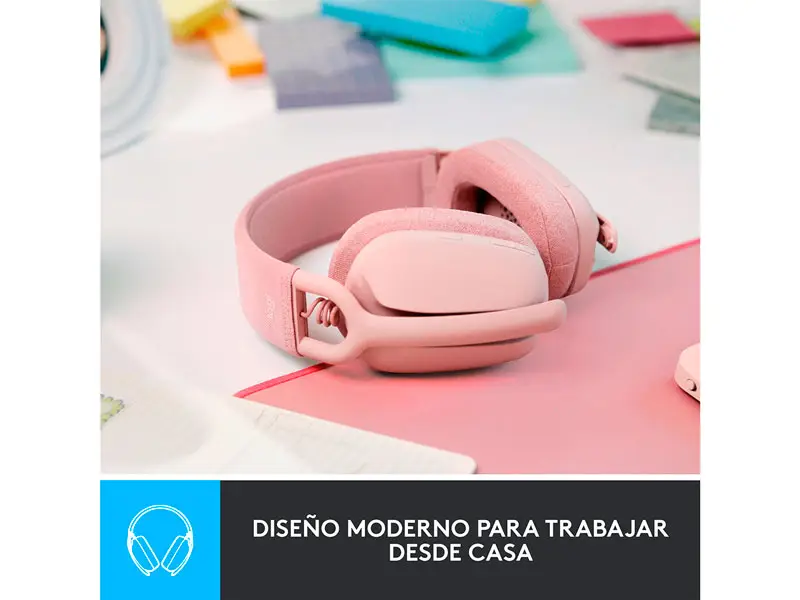 Auricular Logitech Zone VIBE 100 BT Rose - Imagen 3