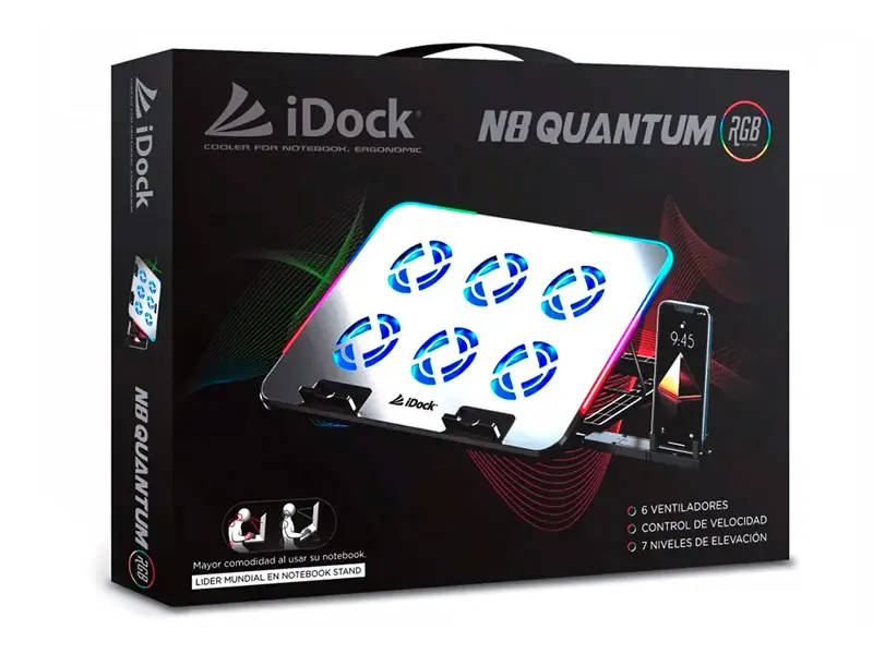 Cooler para Laptop iDock N8 Quantum RGB - Imagen 3