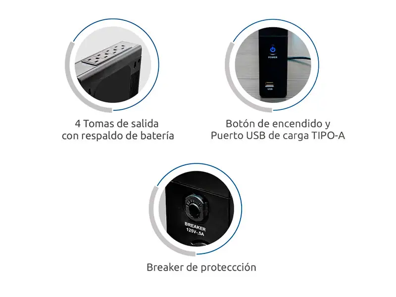 UPS CDP 500VA (250w) Interactivo Portatil LI-504I - Imagen 3