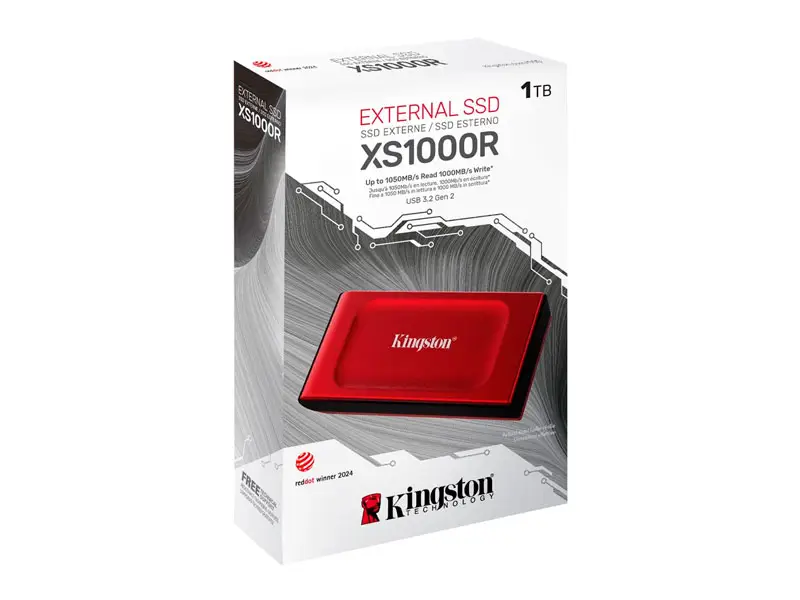 Unidad SSD Externo Kingston 1TB XS1000R USB-C RED
