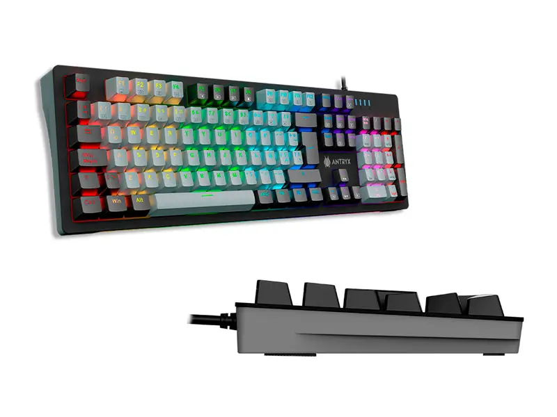 Teclado Gaming Antryx Mecanico MK860L Black & Gray, RED Switch (AMK-860LKGRER1-SP) - Imagen 2
