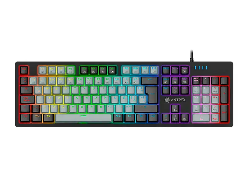 Teclado Gaming Antryx Mecanico MK860L Black & Gray, RED Switch (AMK-860LKGRER1-SP)