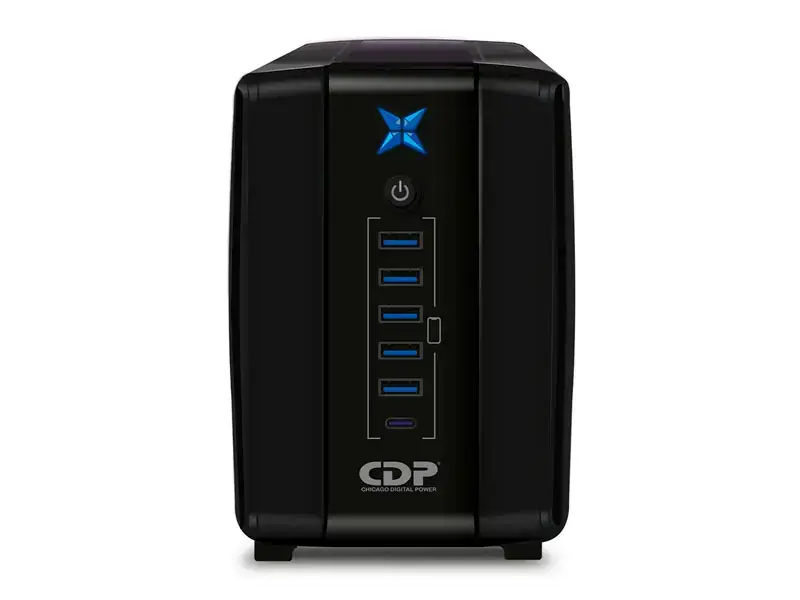 UPS CDP R-UPR758i interactivo 750VA /375watts/Autonomia 20M/5 port USB-A/1 tipo-C Black