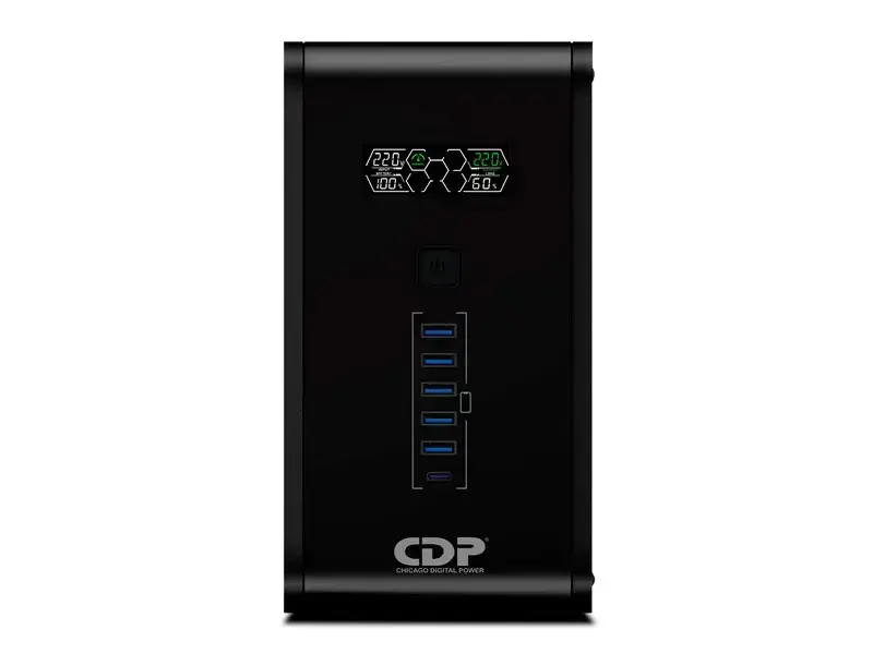 UPS CDP R-Smart 2010i interactivo 2000VA /1200watts / 220V 10 tomas/5 port USB-A Black