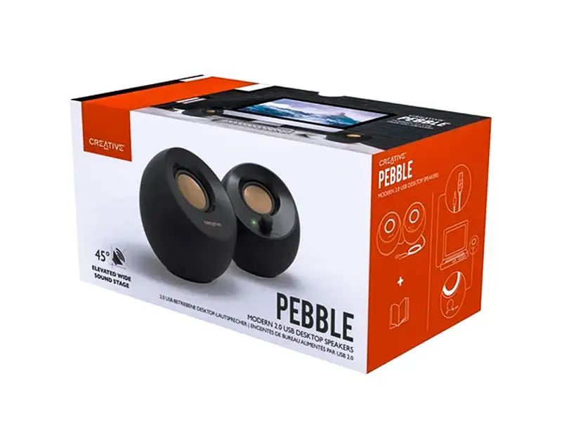 Parlante Creative Pebble 2.0 4.4watts 3.5 mm Black - Imagen 3