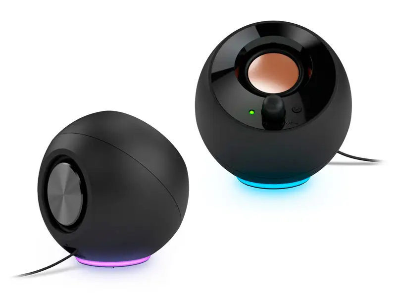 Parlante Creative Pebble SE RGB 2.0 4.4watts/8.8watts 3.5 mm USB-Power Black - Imagen 3