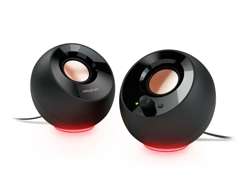 Parlante Creative Pebble SE RGB 2.0 4.4watts/8.8watts 3.5 mm USB-Power Black - Imagen 2