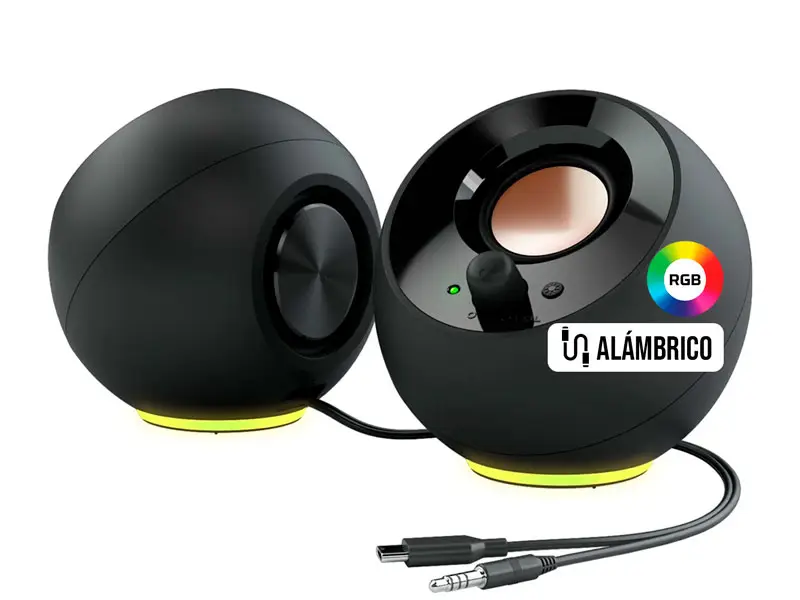 Parlante Creative Pebble SE RGB 2.0 4.4watts/8.8watts 3.5 mm USB-Power Black