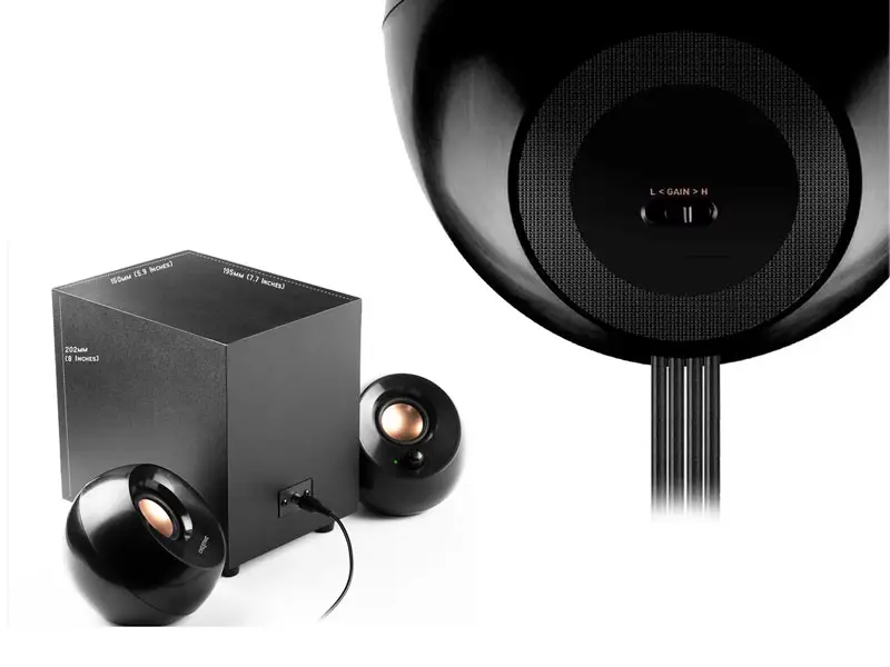 Parlante Creative Pebble Plus 2.1 16watts USB, 3.5 mm Black - Imagen 3