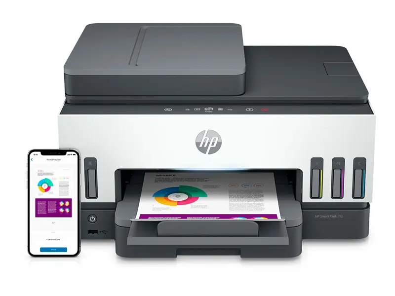Impresora Multifuncional HP Smart Tank 790 WiFi USB RED ADF - Imagen 2
