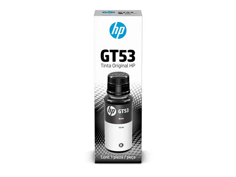 Botella de Tinta HP GT53 Negro Original (1VV22AL) 90ml