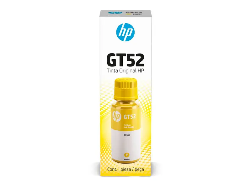 Botella de Tinta HP GT52 Amarillo Original (M0H56AL) 70ml