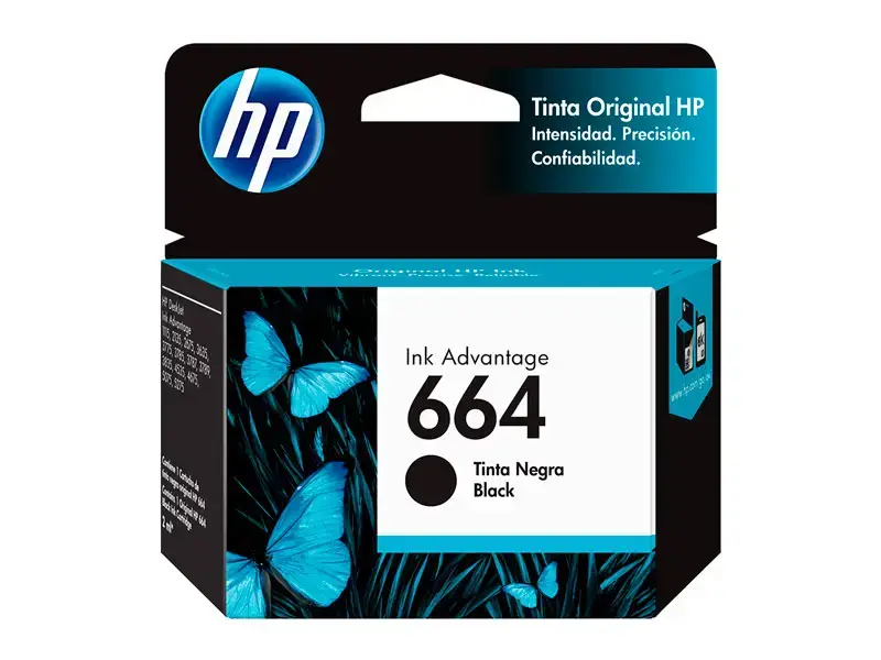 Cartucho de Tinta HP 664 Negro Original (F6V29AL) 1115/2135/4675 100pag