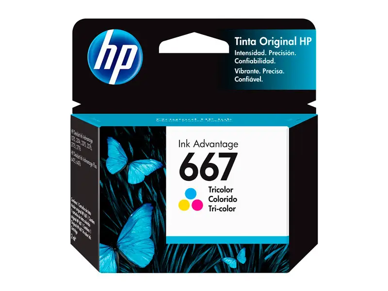 Cartucho de Tinta HP 667 Tricolor Original (3YM78AL) 1275/2374/2375/2376/2775/2776