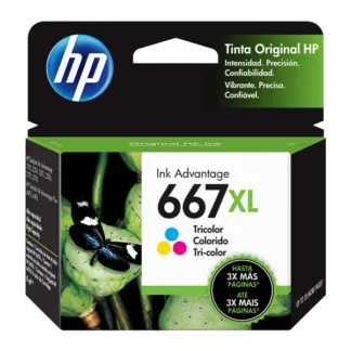 Cartucho de Tinta HP 667XL Tricolor Original (3YM80AL) 8ml 1275/2374/2375/2376/2775/2776