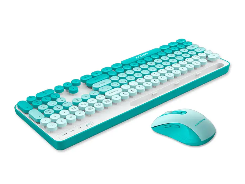 Teclado + Mouse Antryx WS-970 Green Holder Slot - Imagen 2