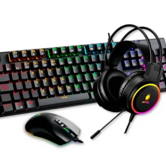Teclado Mecanico + Mouse + Auricular Antryx GC-3100 X3 Black/Blue Switch