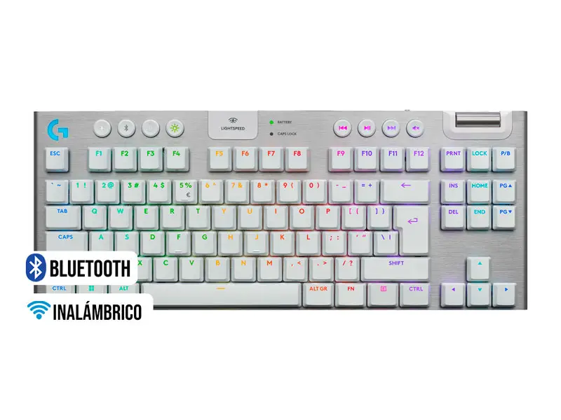 Teclados Gaming Logitech G G915 X TKL Lightspeed BT/RGB Mechanical White