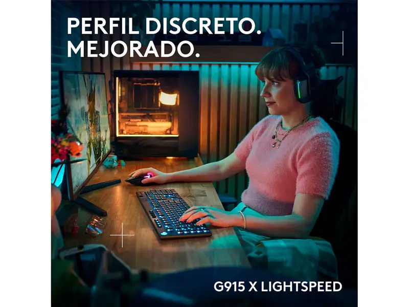 Teclados Gaming Logitech G G915 X Lightspeed BT/RGB Mechanical Black - Imagen 2