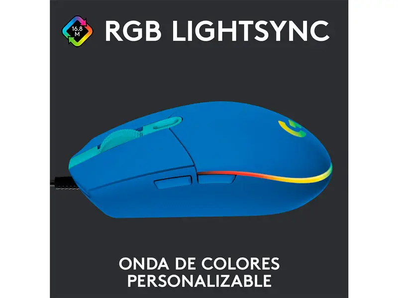 Mouse Gaming Logitech G G203 Lightsync Blue - Imagen 3