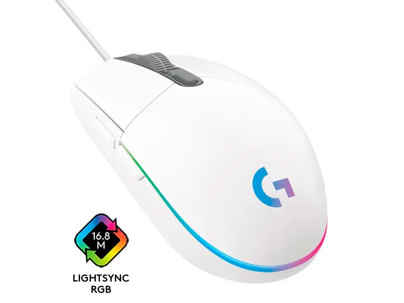 Mouse Gaming Logitech G G203 Lightsync White - Imagen 2