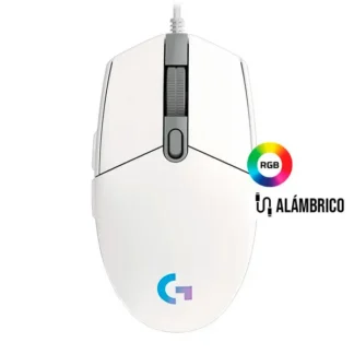 Mouse Gaming Logitech G G203 Lightsync White