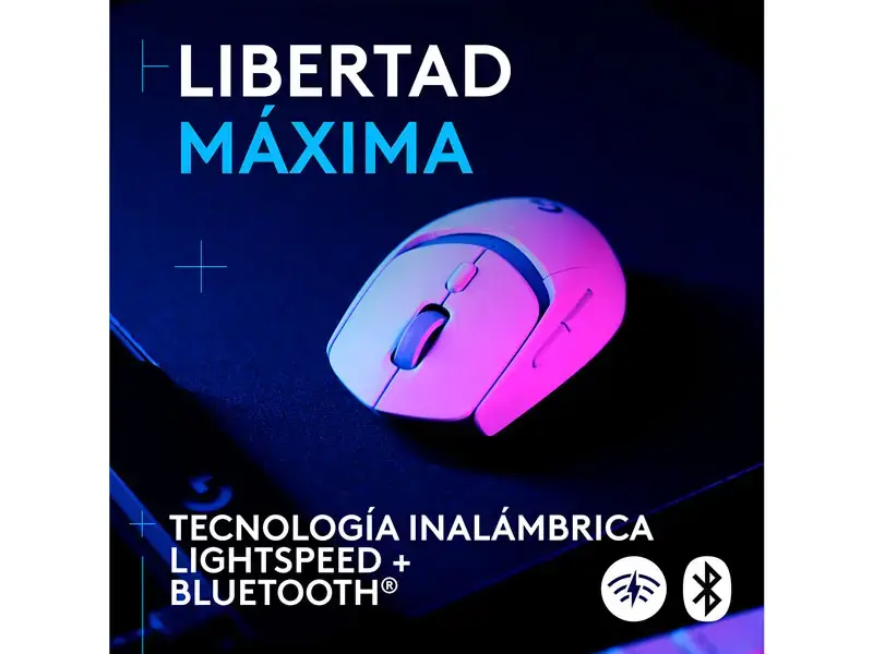 Mouse Gaming Logitech G G309 Lightspeed Wireless BT White - Imagen 3