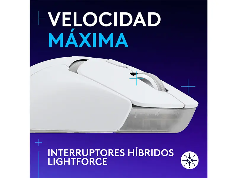 Mouse Gaming Logitech G G309 Lightspeed Wireless BT White - Imagen 2