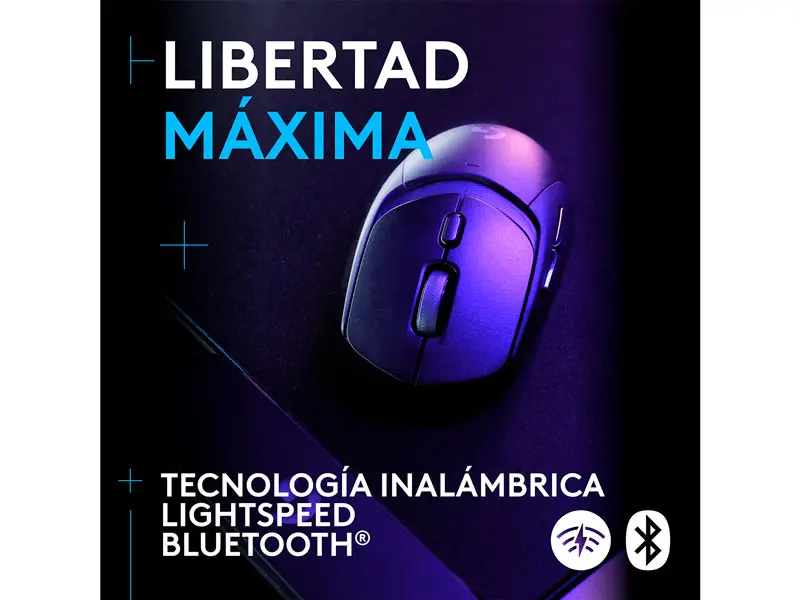 Mouse Gaming Logitech G G309 Lightspeed Wireless BT Black - Imagen 3