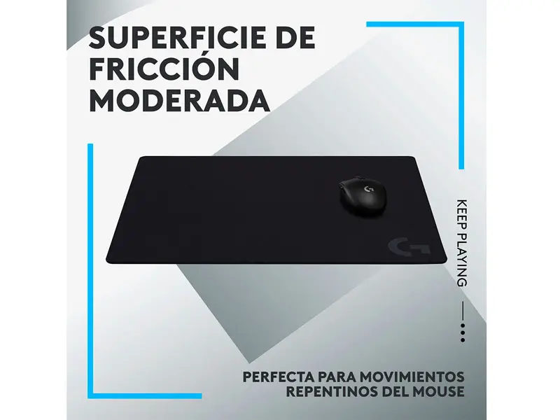 Mouse Pad Gaming Logitech G G640 Cloth Large 400x460x3 mm Black - Imagen 3