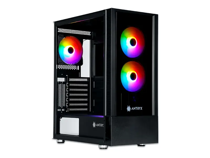 Case Antryx RX-240 + Fuente B500W FRGB FAN X3 Vidrio Templado Black (AC-RX240KFR-500CP) - Imagen 2