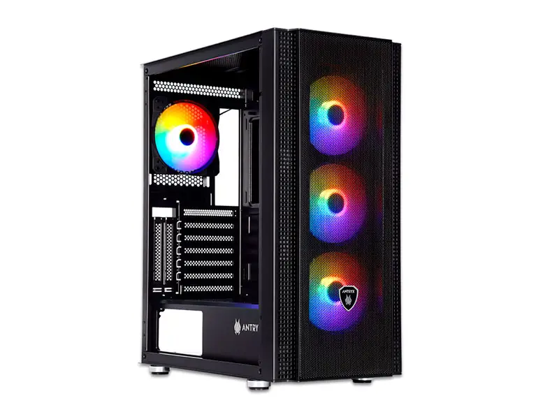 Case Antryx RX-265 + Fuente B500W FRGB FAN X4 Vidrio Templado Black (AC-RX265KFR-500CP) - Imagen 2