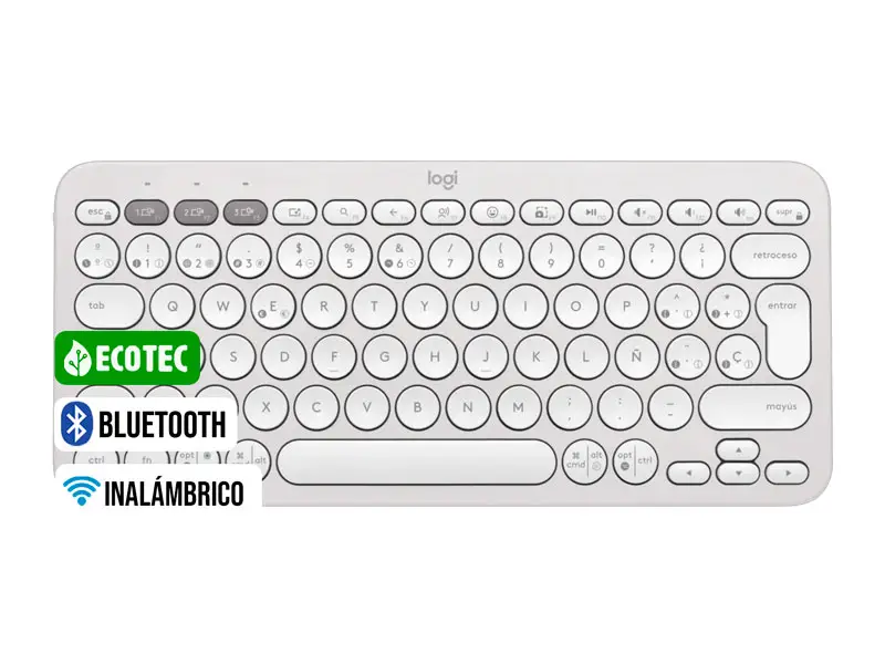 Teclados Logitech Pebble 2 K380S Bluetooth/wireless SP White