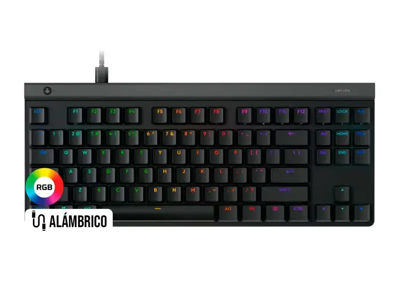 Teclados Gaming Logitech G G515 TKL Wired LightSync RGB Black