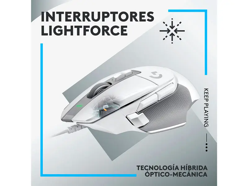 Mouse Gaming Logitech G G502 X HERO 25K White - Imagen 3