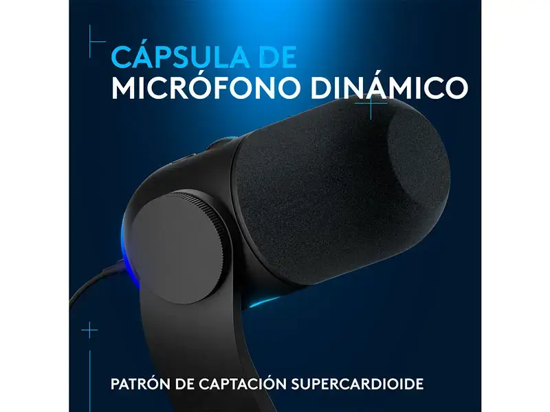 Microfono Logitech G Yeti GX Black - Imagen 3