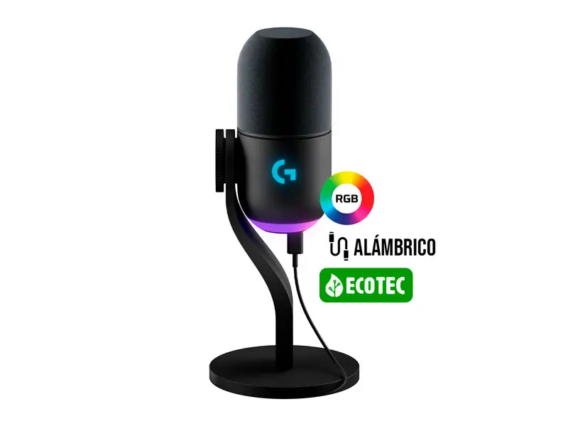 Microfono Logitech G Yeti GX Black
