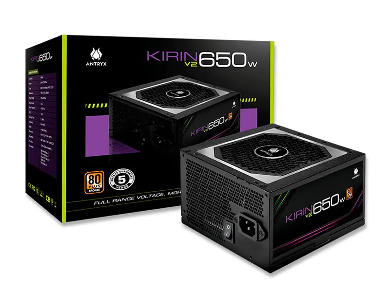 Fuente Antryx 650W Kirin V2 80 Plus Bronze