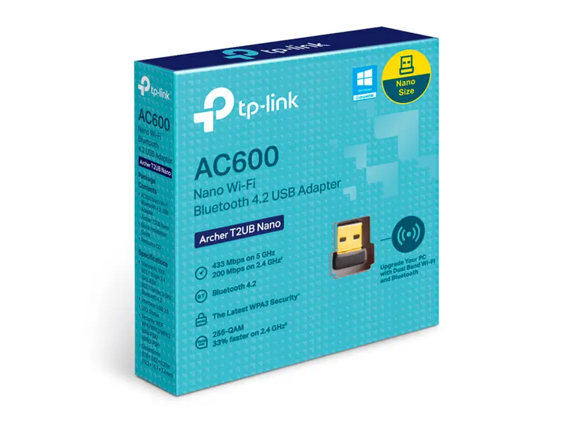 Adaptador USB Wi-Fi 5 TP-Link Archer T2UB Nano AC600 Bluetooth 4.2 - Imagen 3