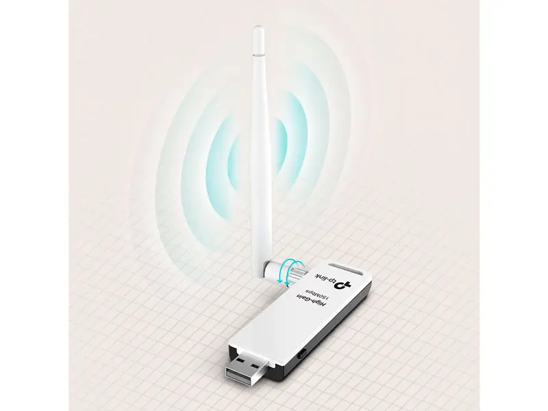 Adaptador USB Wi-Fi 4 TP-Link TL-WN722N N150 Antena 4 dBi - Imagen 3