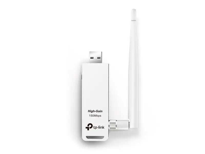 Adaptador USB Wi-Fi 4 TP-Link TL-WN722N N150 Antena 4 dBi