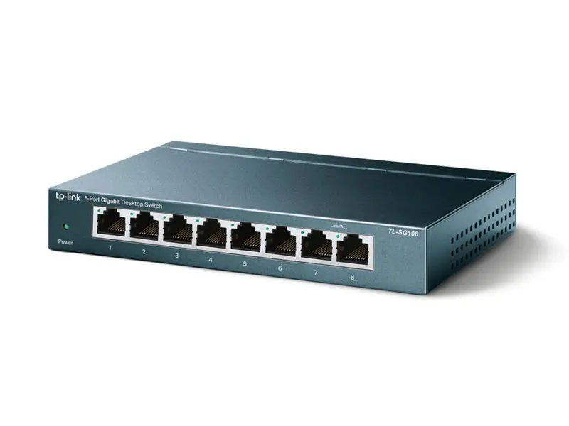 Switch TP-Link 8 Puertos SG108 Gigabit 10/100/1000 Mbps. Metal - Imagen 2