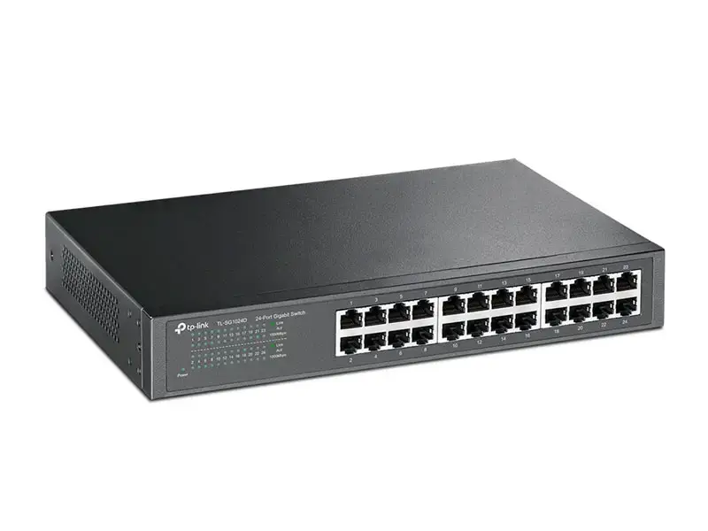 Switch TP-Link 24 Port TL-SG1024D 10/100/1000 Mbps Gigabit para escritorio / montaje en rack - Imagen 2